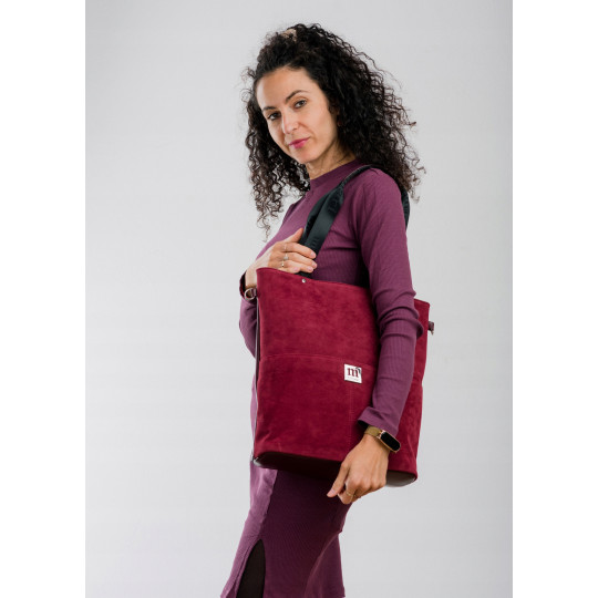 Praktyczna Torba Shopper Zamszowa MONNARI