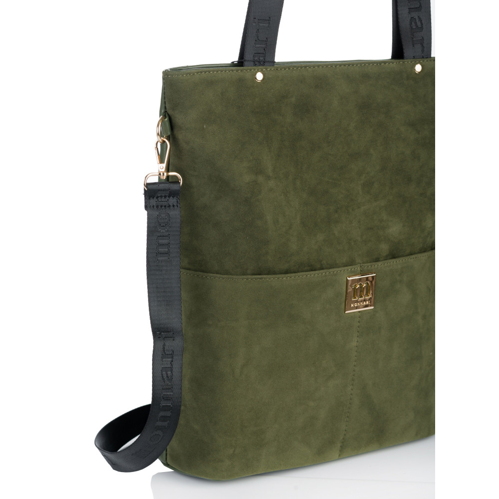 Praktyczna Torba Shopper Zamszowa MONNARI