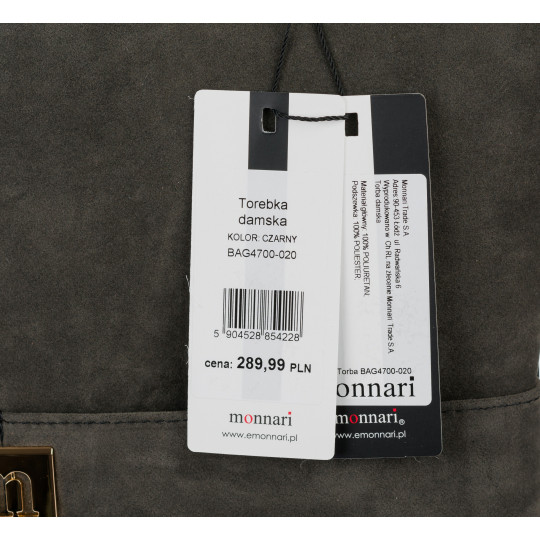 Praktyczna Torba Shopper Zamszowa MONNARI