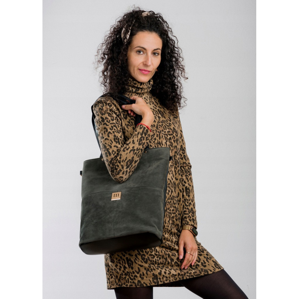 Praktyczna Torba Shopper Zamszowa MONNARI