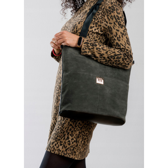 Praktyczna Torba Shopper Zamszowa MONNARI