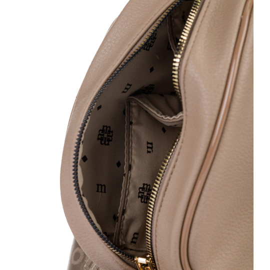 Torba Listonoszka damska z kieszonką beżowa MONNARI