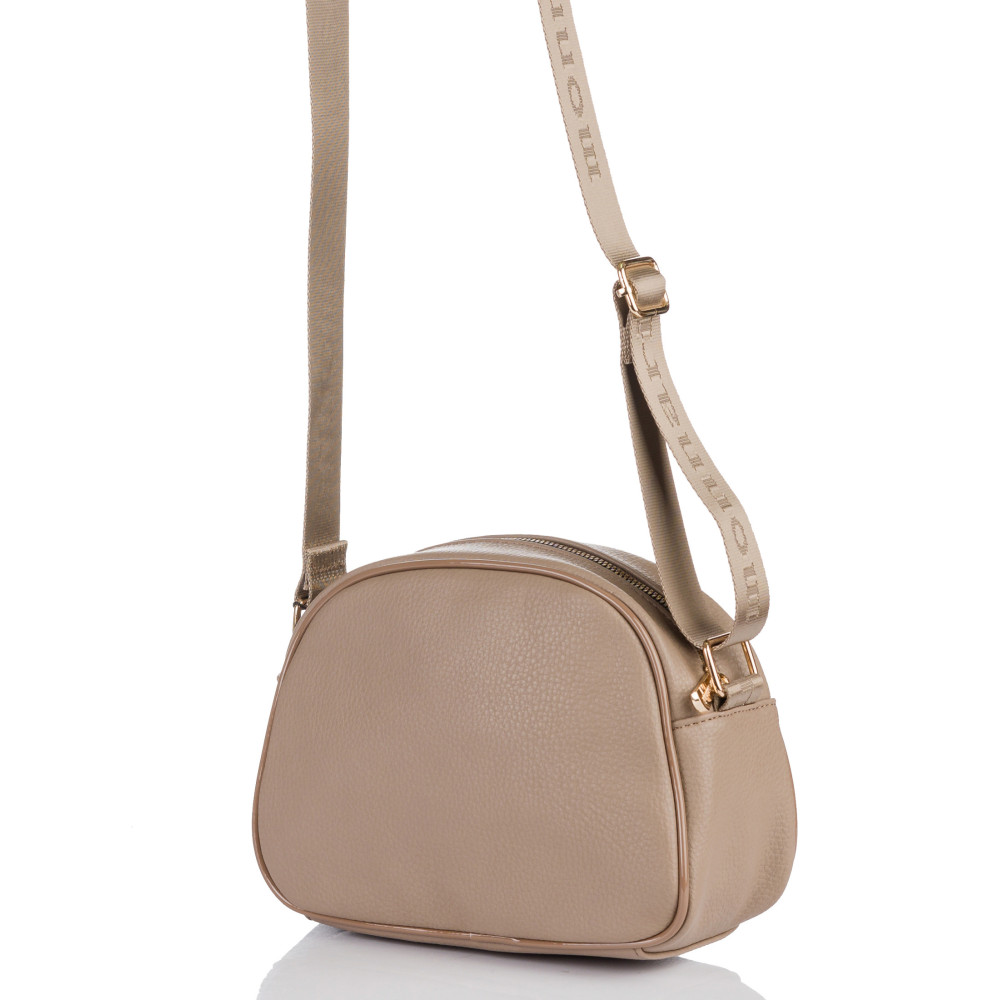 Torba Listonoszka damska z kieszonką beżowa MONNARI