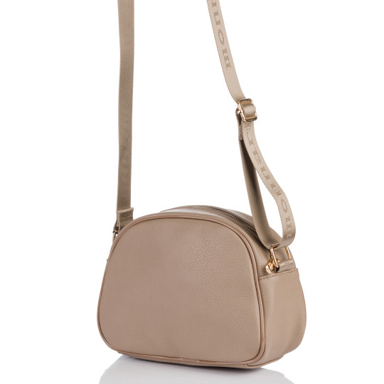 Torba Listonoszka damska z kieszonką beżowa MONNARI