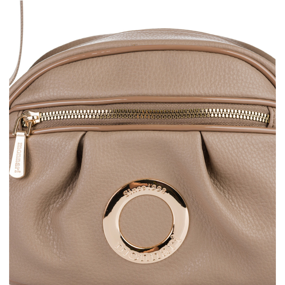 Torba Listonoszka damska z kieszonką beżowa MONNARI