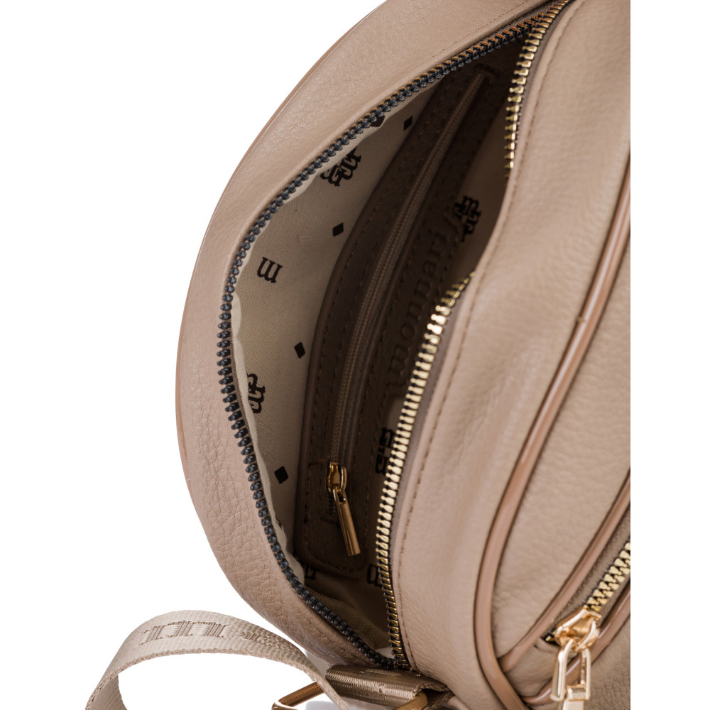 Torba Listonoszka damska z kieszonką beżowa MONNARI