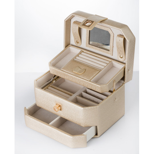 Duży elegancki kuferek na biżuterię MONNARI