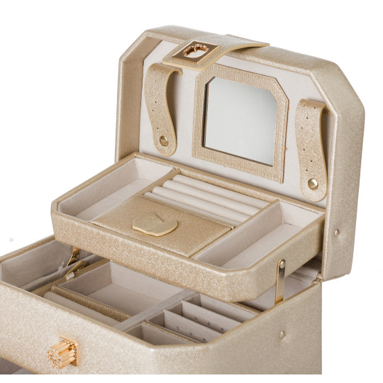 Duży elegancki kuferek na biżuterię MONNARI