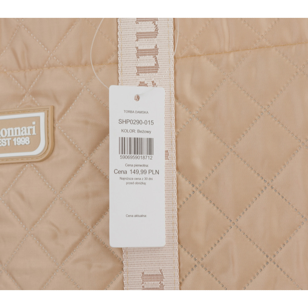 Beżowa SHOPPERKA  DUŻA TORBA  ZAKUPOWA MONNARI