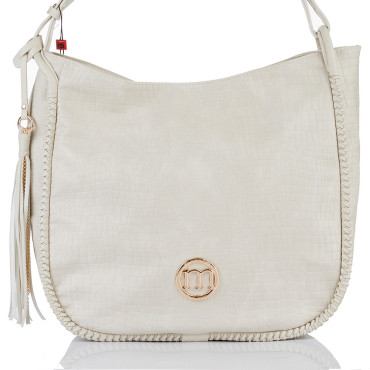 Biała Torba damska z frędzlami Shopper MONNARI