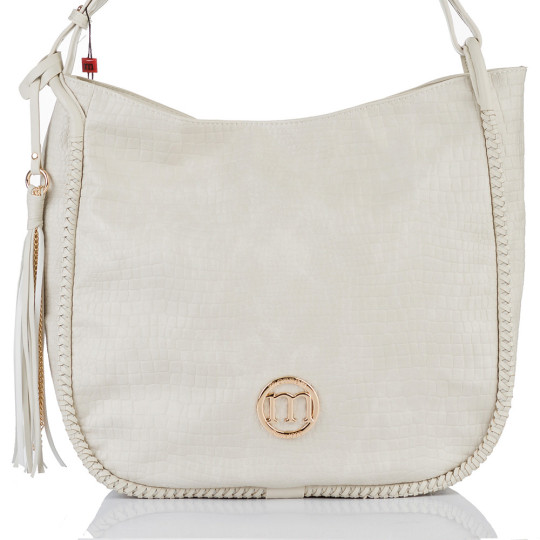 Biała Torba damska z frędzlami Shopper MONNARI