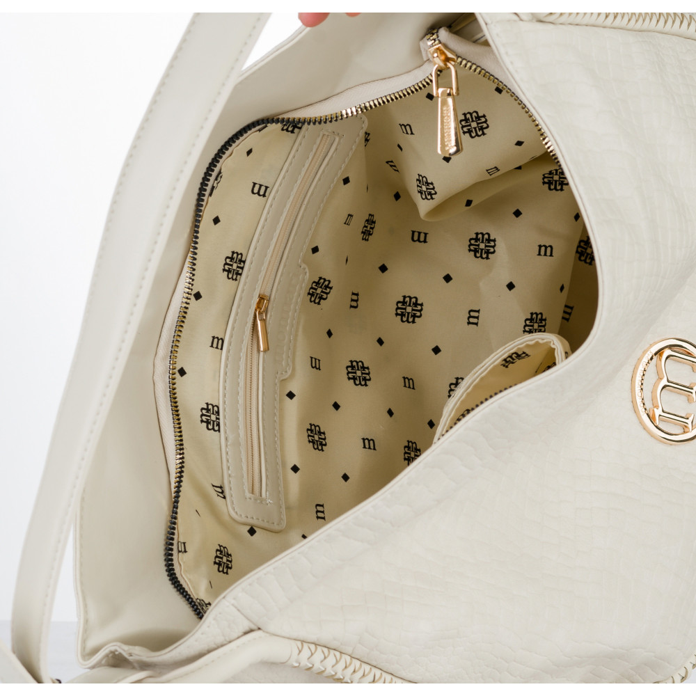 Biała Torba damska z frędzlami Shopper MONNARI