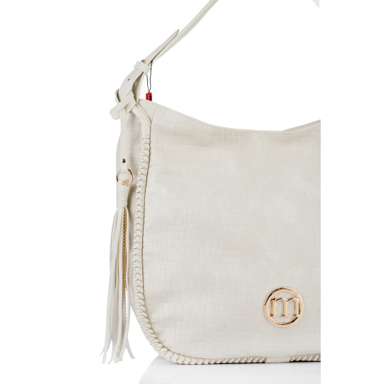 Biała Torba damska z frędzlami Shopper MONNARI