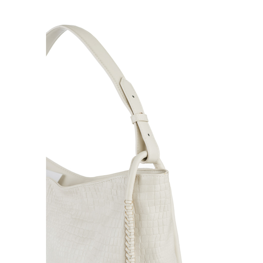 Biała Torba damska z frędzlami Shopper MONNARI