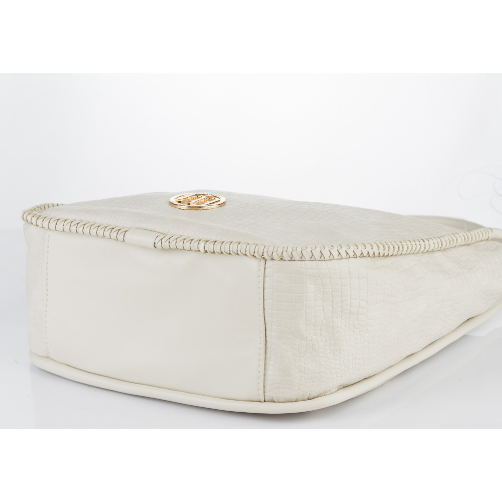 Biała Torba damska z frędzlami Shopper MONNARI