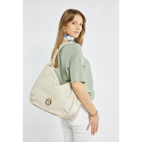 Biała Torba damska z frędzlami Shopper MONNARI