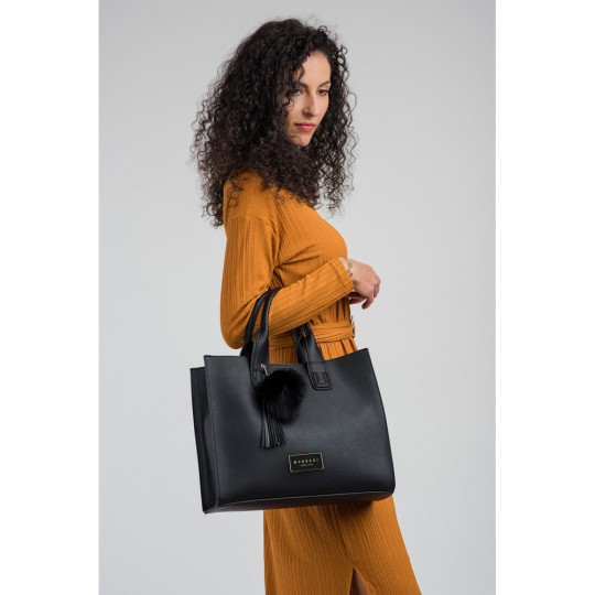 KLASYCZNA TORBA Z POMPONEM MONNARI