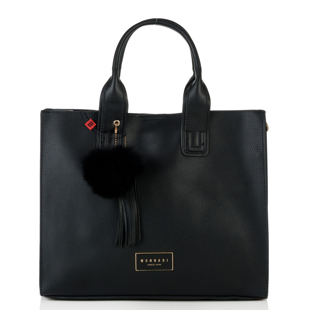 KLASYCZNA TORBA Z POMPONEM MONNARI