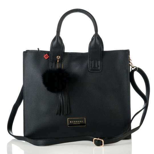 KLASYCZNA TORBA Z POMPONEM MONNARI