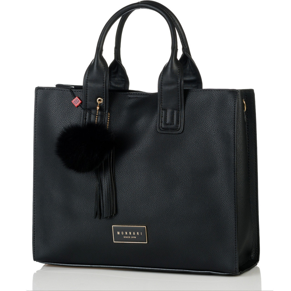 KLASYCZNA TORBA Z POMPONEM  MONNARI