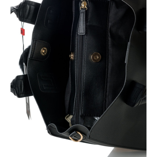 KLASYCZNA TORBA Z POMPONEM  MONNARI