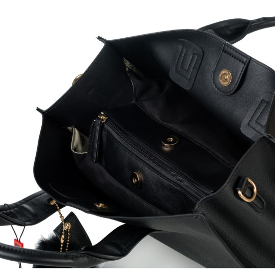 KLASYCZNA TORBA Z POMPONEM  MONNARI