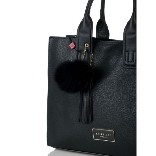 KLASYCZNA TORBA Z POMPONEM  MONNARI