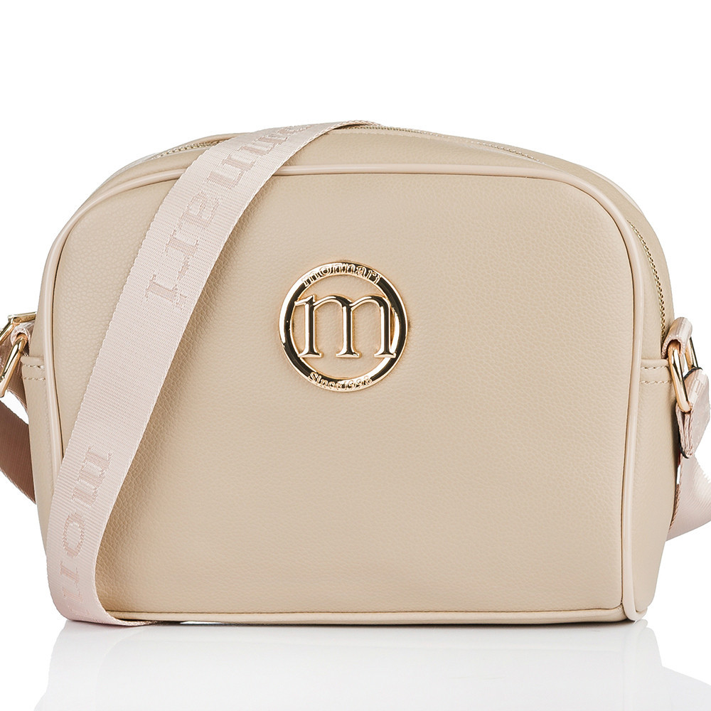 Beżowa Listonoszka damska typu crossbody Monnari