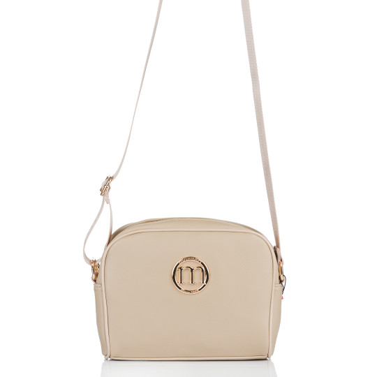 Beżowa Listonoszka damska typu crossbody Monnari
