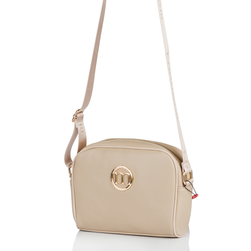 Beżowa Listonoszka damska typu crossbody Monnari