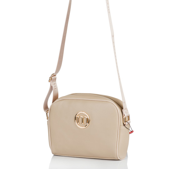 Beżowa Listonoszka damska typu crossbody Monnari