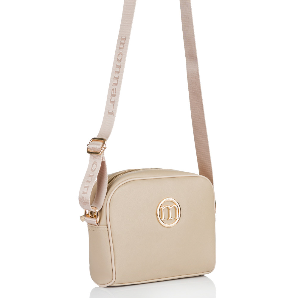 Beżowa Listonoszka damska typu crossbody Monnari