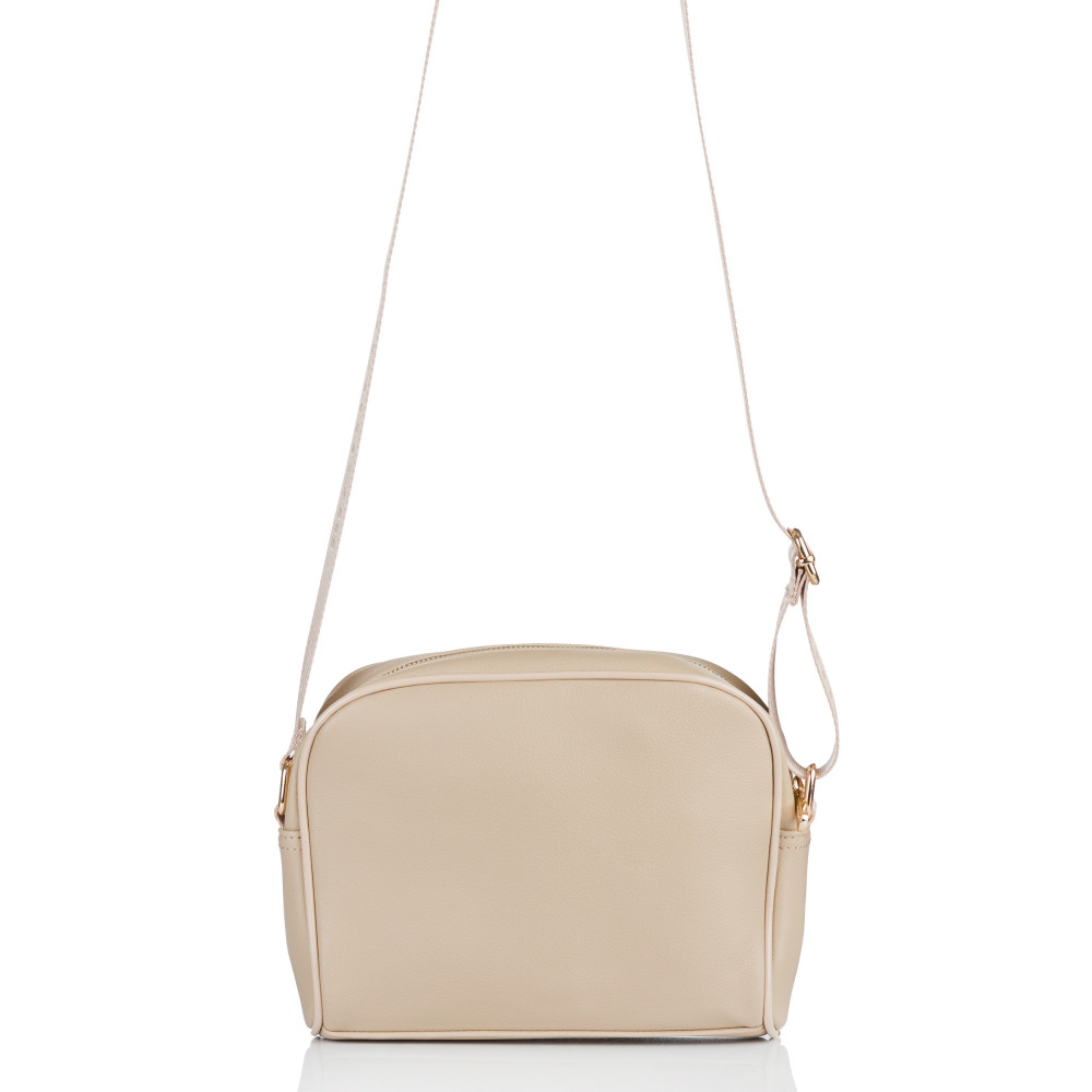Beżowa Listonoszka damska typu crossbody Monnari