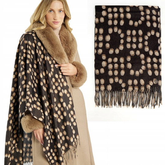 Elegancki szal w groszki MONNARI