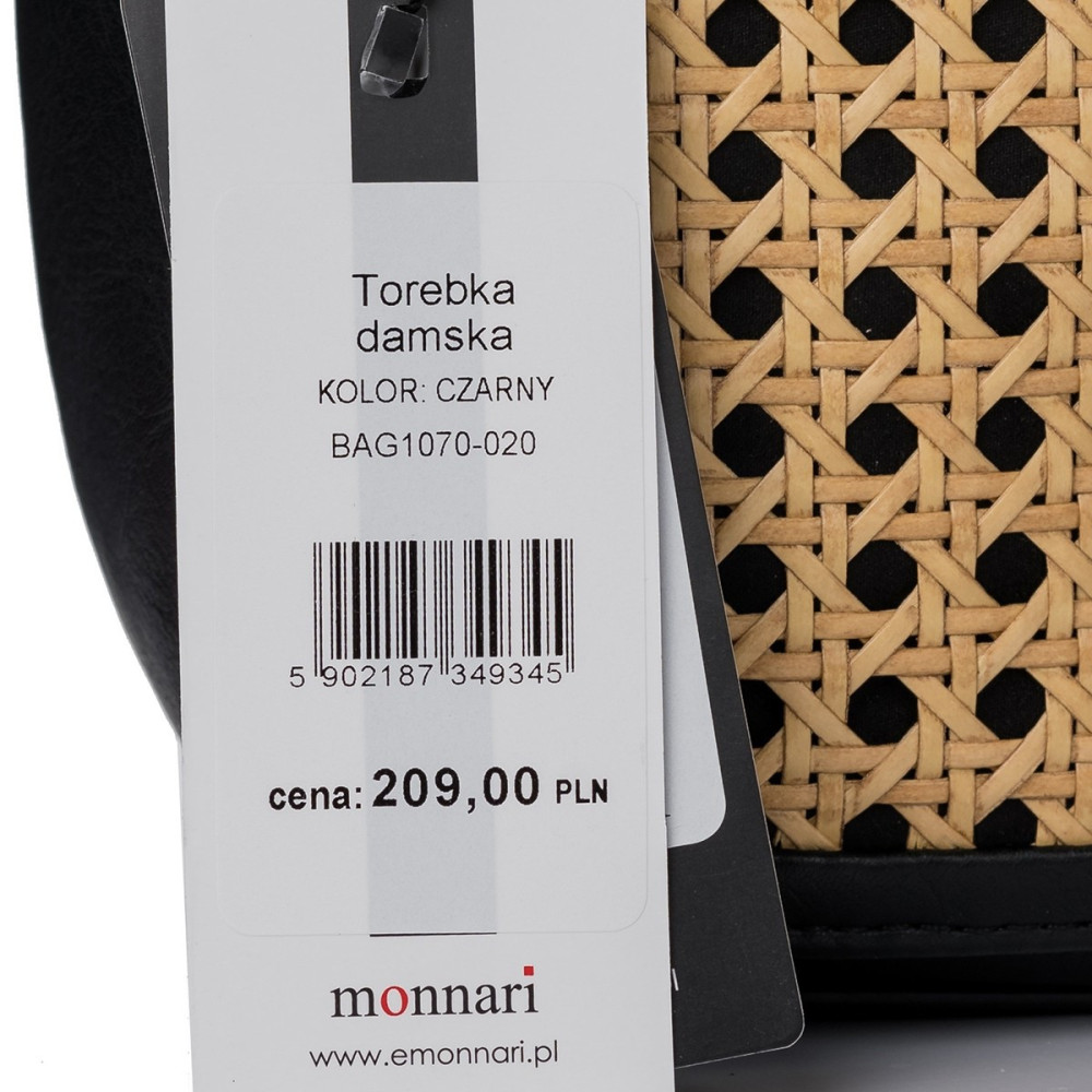 TOREBKA Z PLECIONYM PANELEM MONNARI