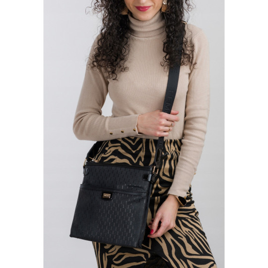 Czarna Torebka Listonoszka FEMESTAGE
