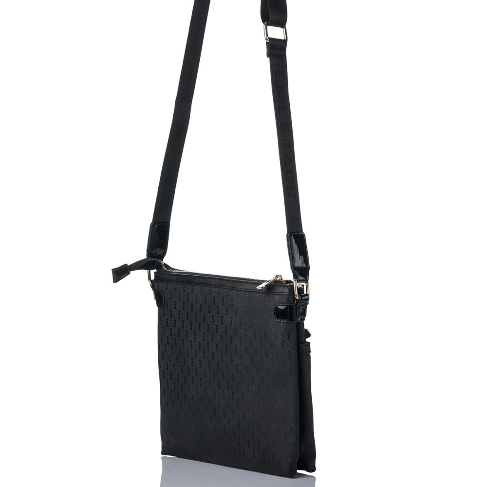 Czarna Torebka Listonoszka FEMESTAGE