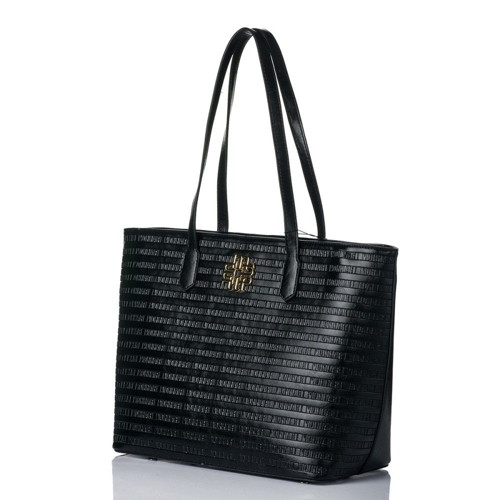 Shopper z drobnym wzorem z logo MONNARI
