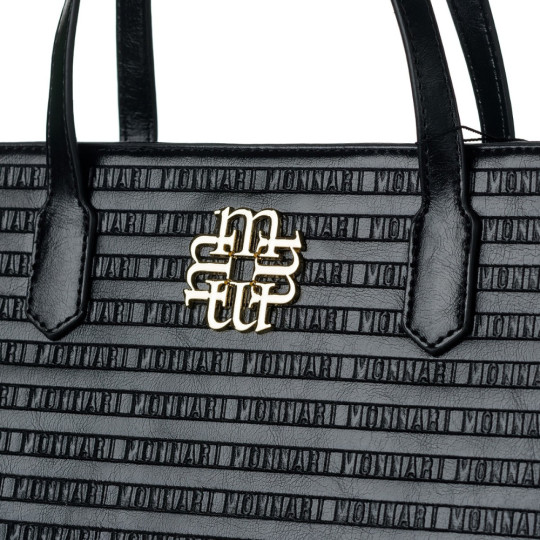 Shopper z drobnym wzorem z logo MONNARI