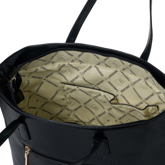 Shopper z drobnym wzorem z logo MONNARI