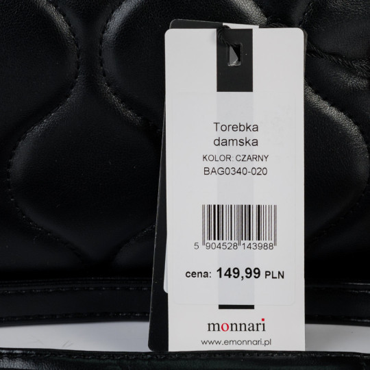 CZARNA PIKOWANA LISTONOSZKA MONNARI