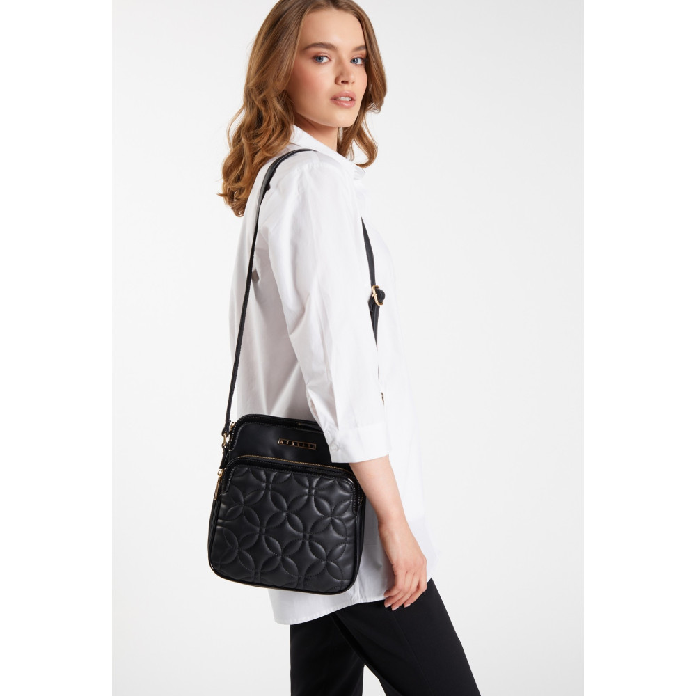 TORBA LISTONOSZKA Z TŁOCZONĄ KIESZONKĄ MONNARI