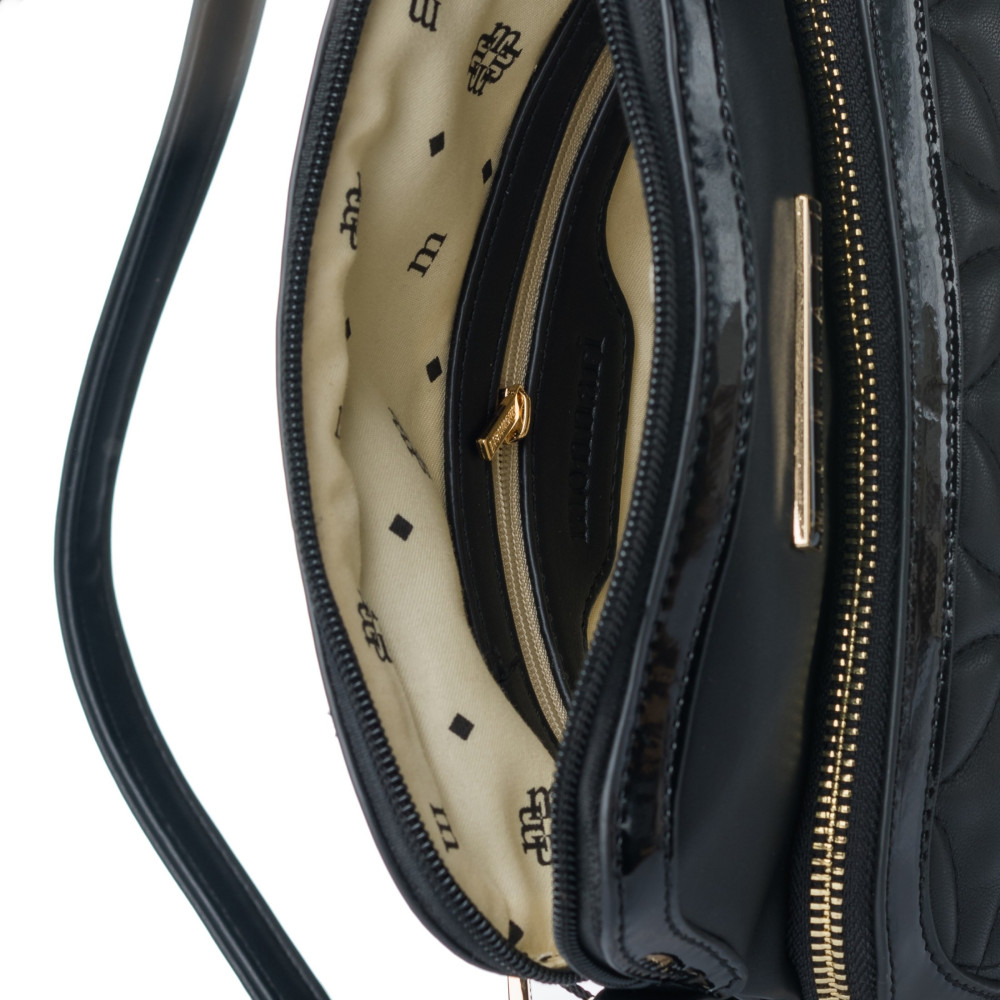 TORBA LISTONOSZKA Z TŁOCZONĄ KIESZONKĄ MONNARI