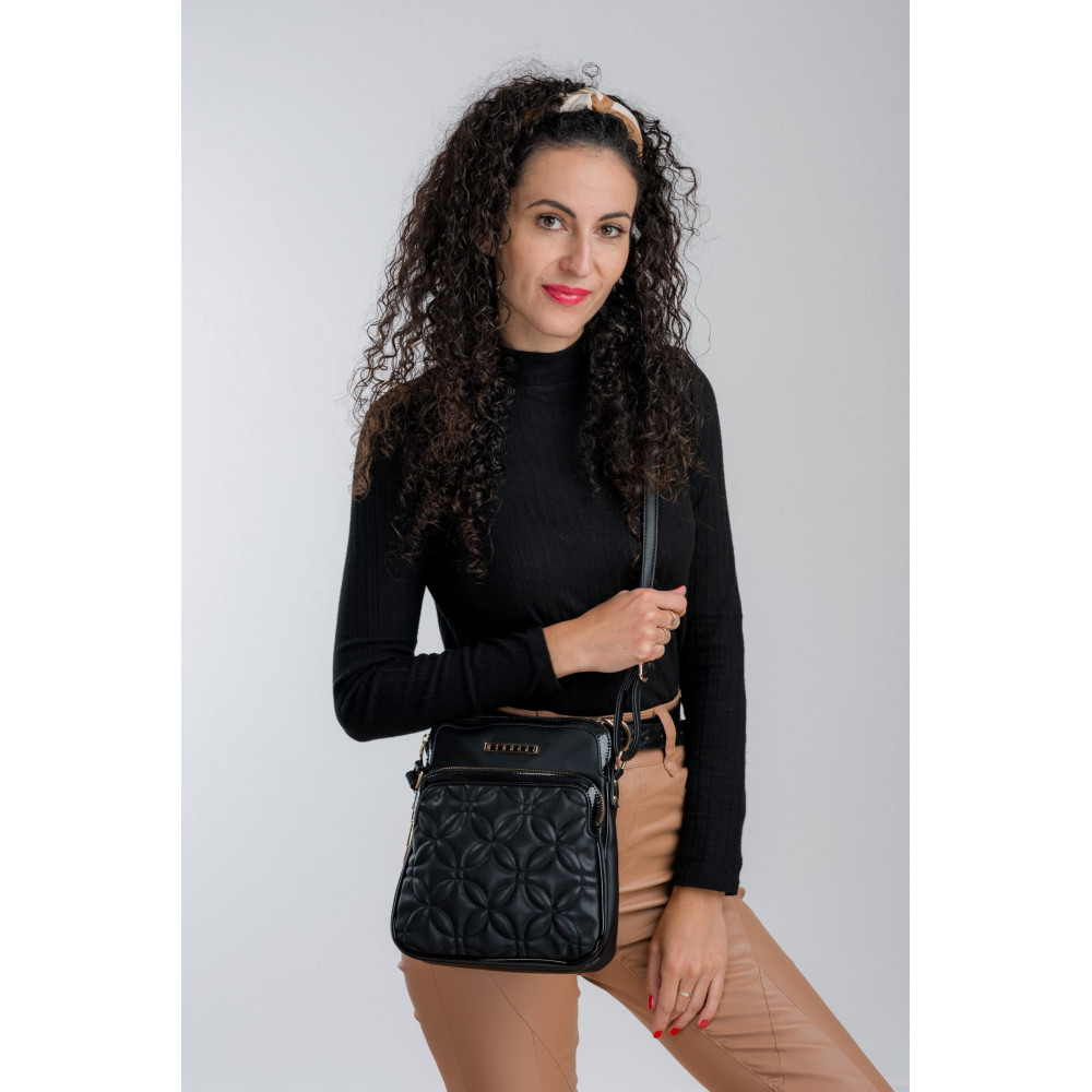 TORBA LISTONOSZKA Z TŁOCZONĄ KIESZONKĄ MONNARI