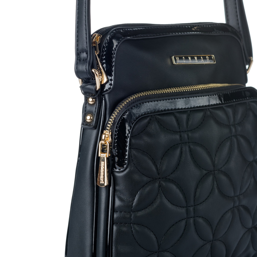 TORBA LISTONOSZKA Z TŁOCZONĄ KIESZONKĄ MONNARI