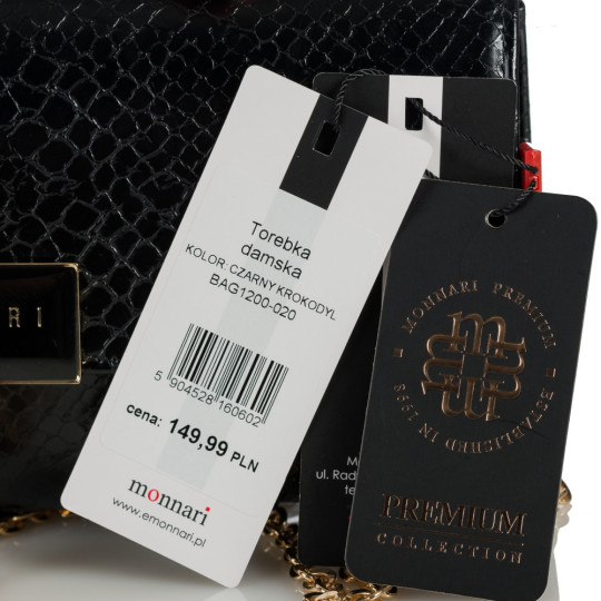 Czarna kopertówka damska MONNARI