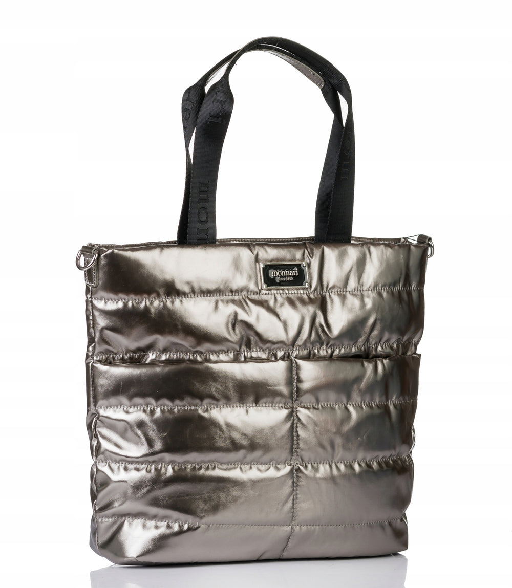 Torba shopper damska Monnari duża – metaliczna