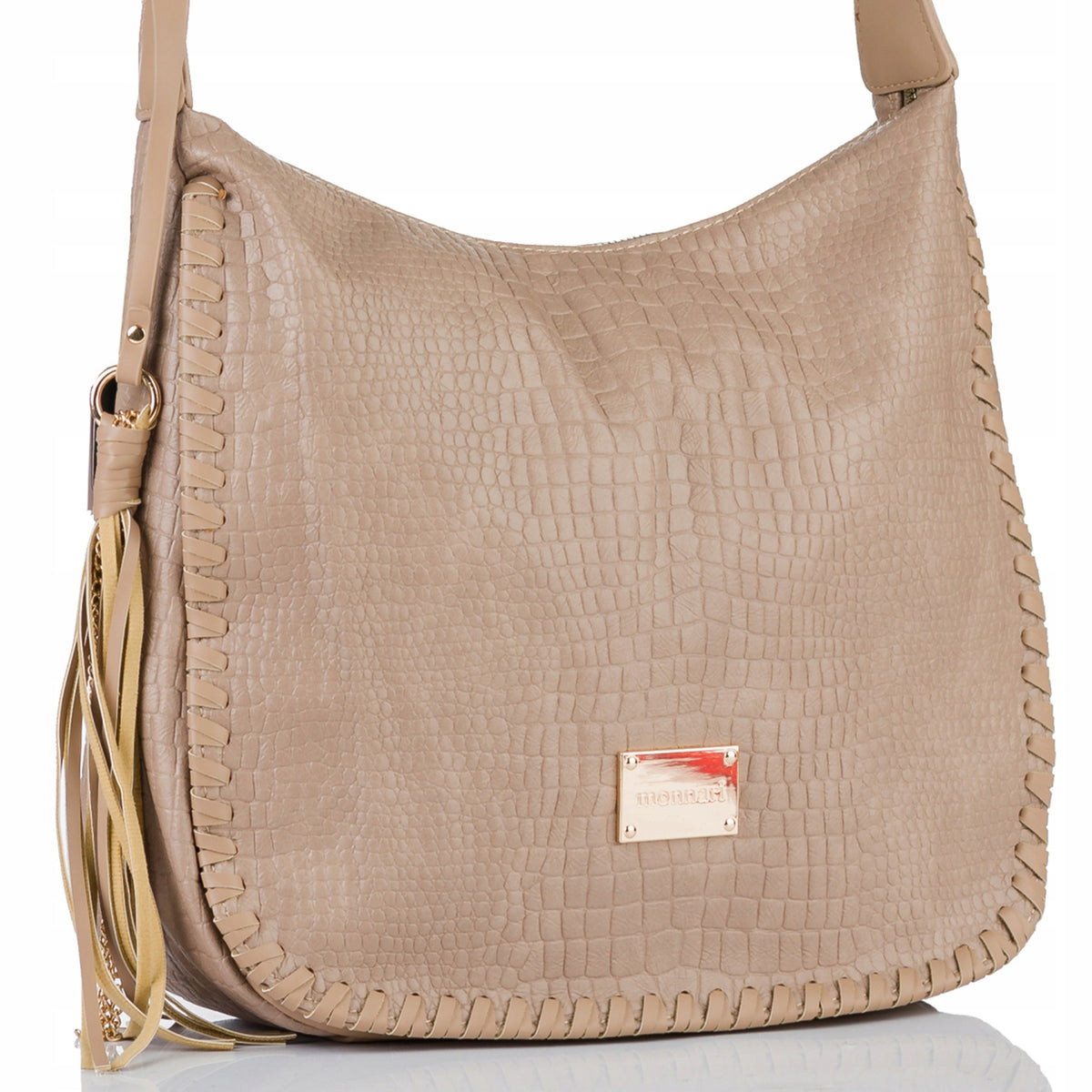 Torebka worek shopper damska Monnari na ramię – nude