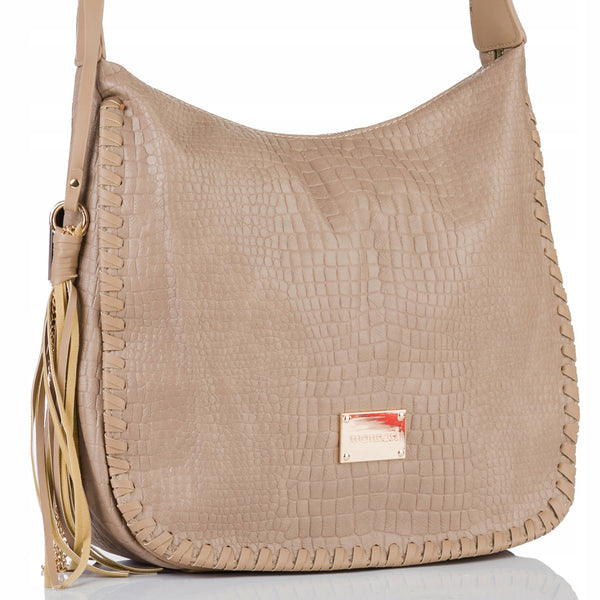 Torebka worek shopper damska Monnari na ramię – nude