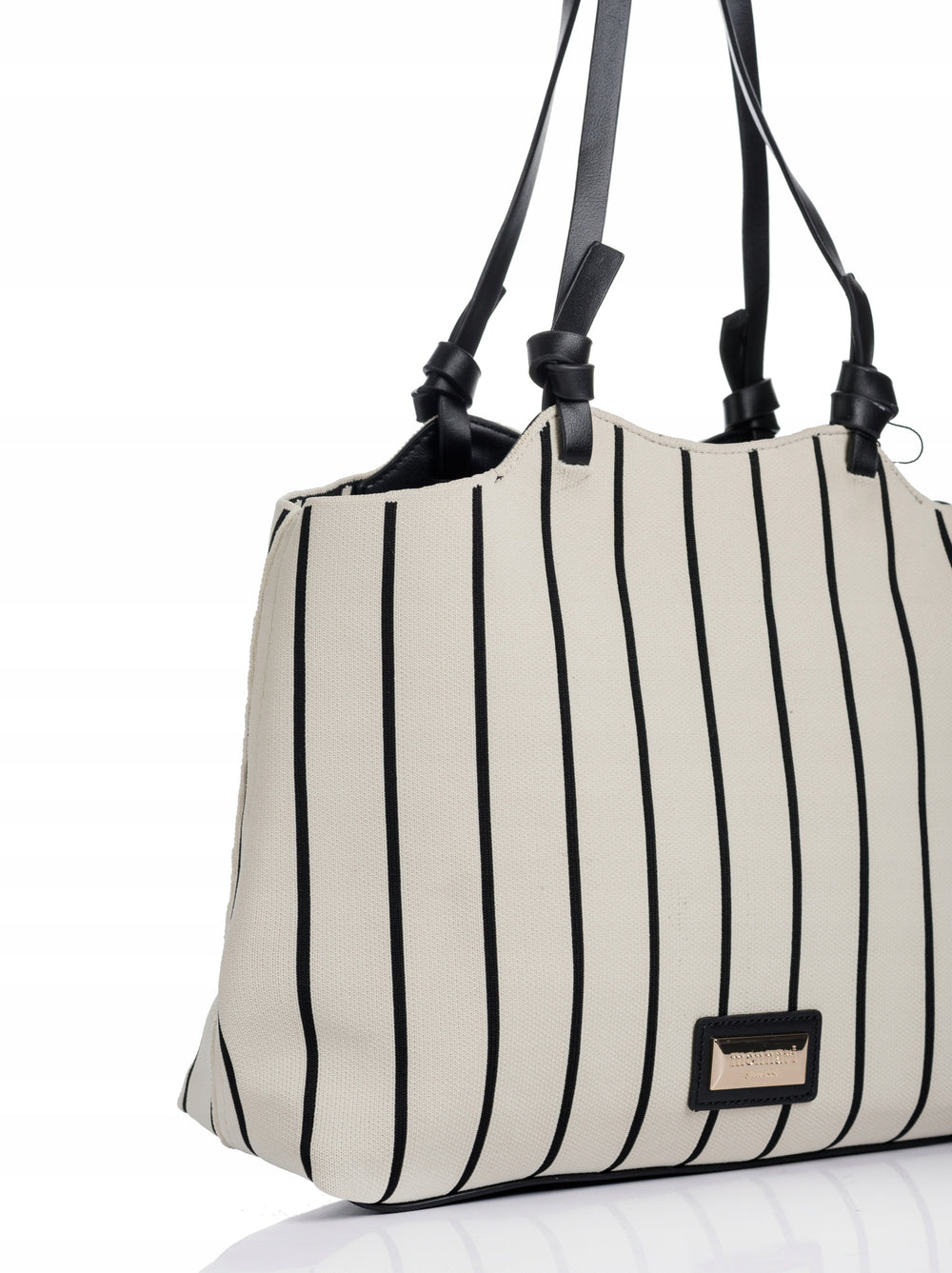 Torebka shopper z listonoszką 2w1 Monnari – biało-czarna